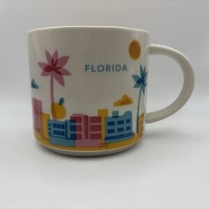 STARBUCKS FLORIDA Mug "YOU ARE HERE" Collection Coffee 14 Oz Tea Cup 2017 Pastel